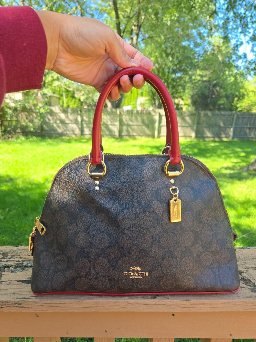 Coach Katy Signature C Satchel Bag #2558